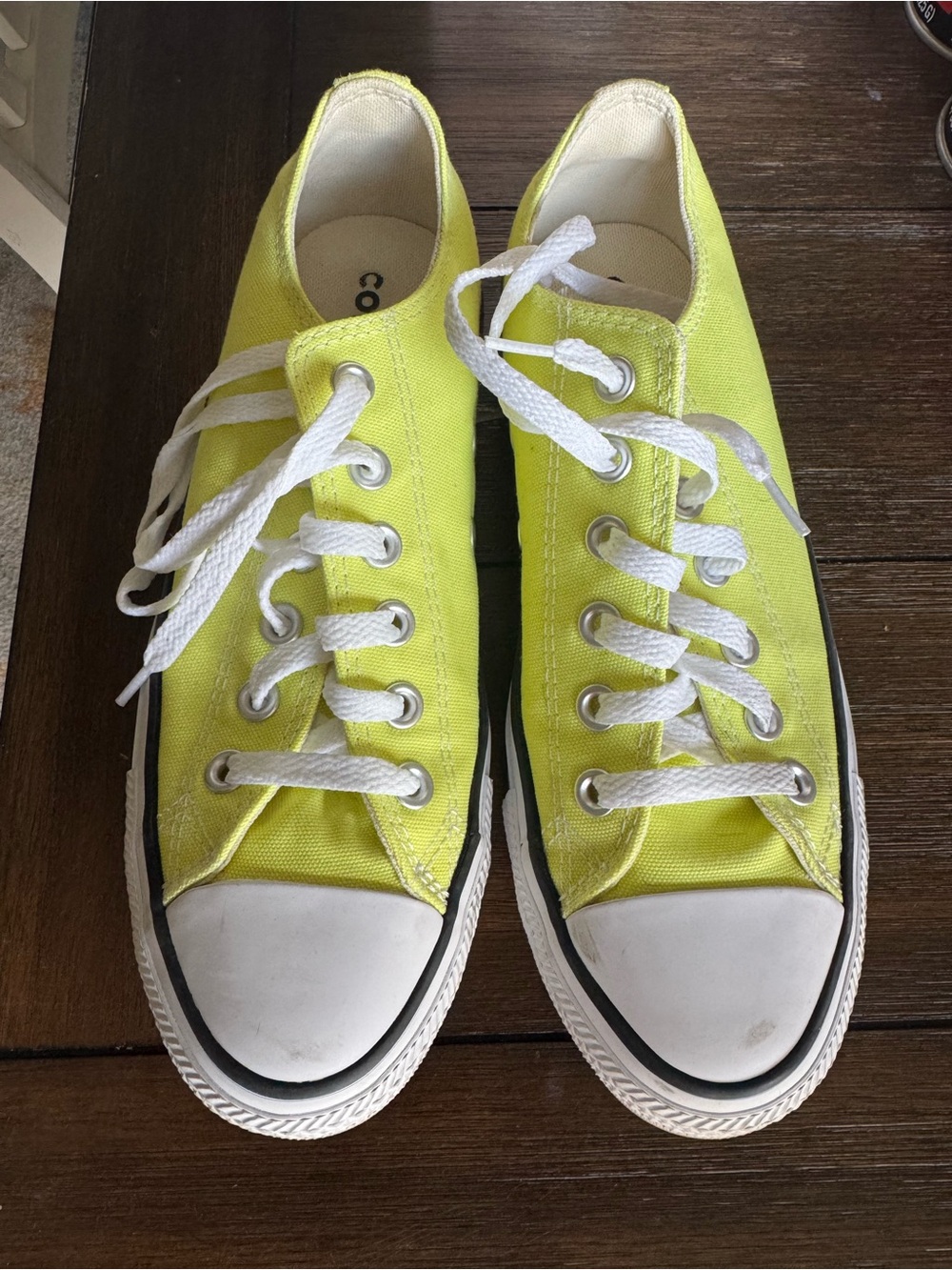 Converse Low-Top Mens Womens Sneakers - Neon Yellow